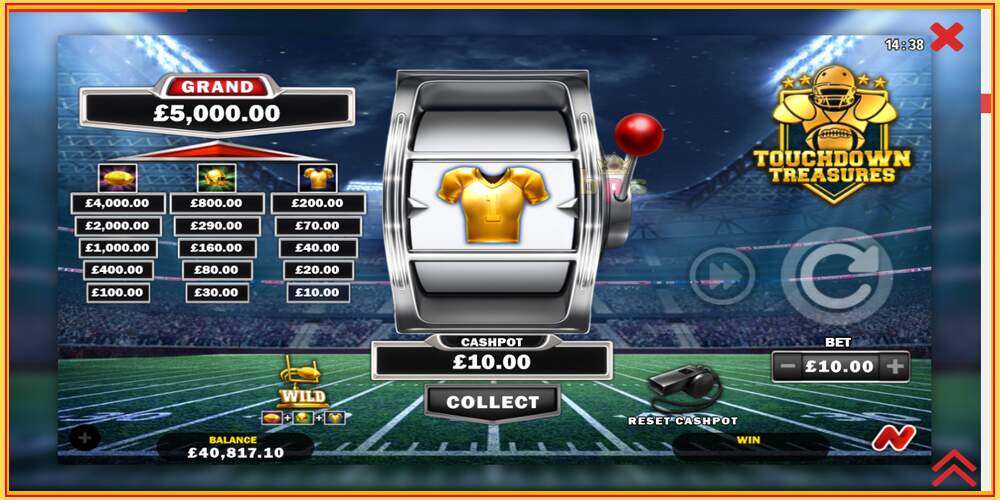 Игровой слот Touchdown Treasures