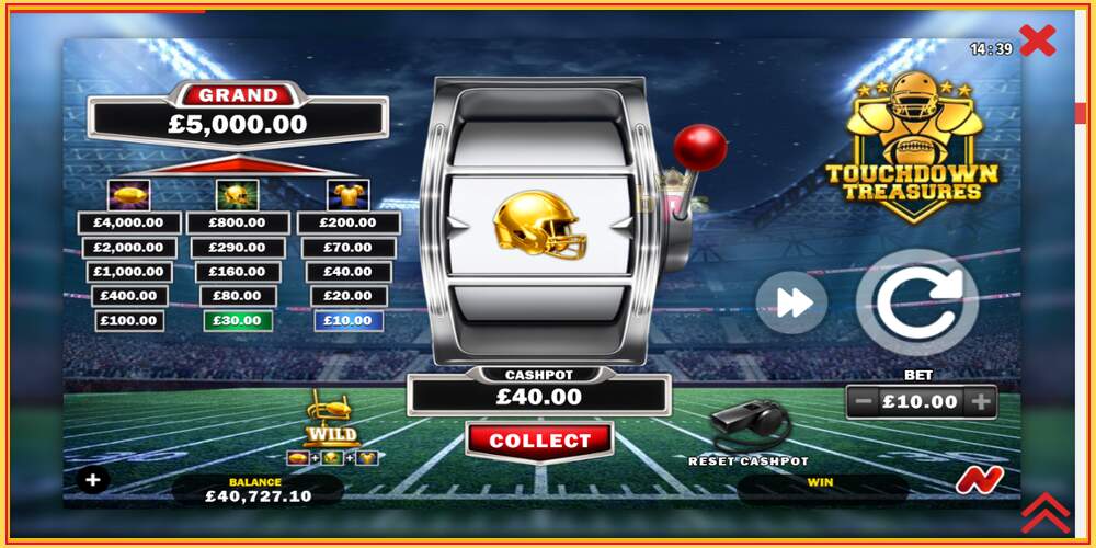 Игровой слот Touchdown Treasures