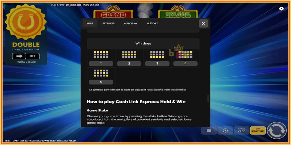 រន្ធហ្គេម Cash Link Express: Hold & Win