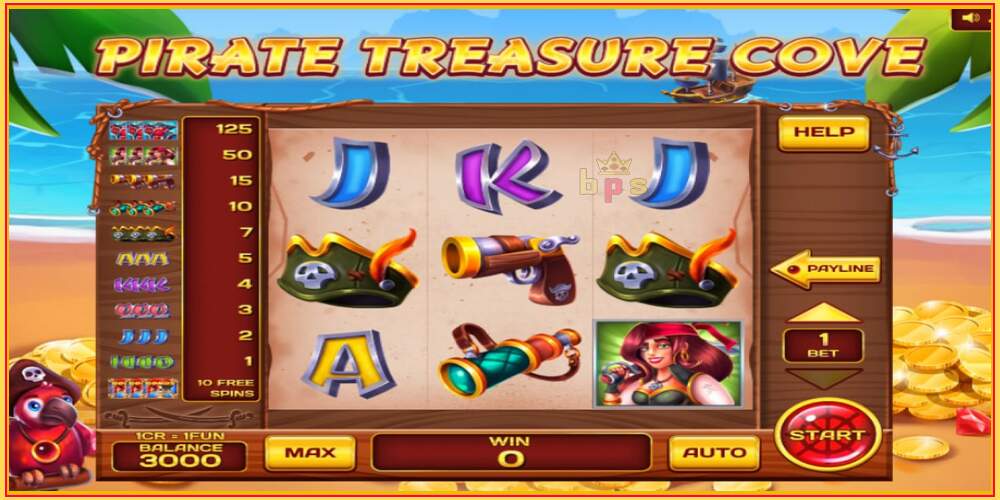 Spelslot Pirate Treasure Cove Pull Tabs