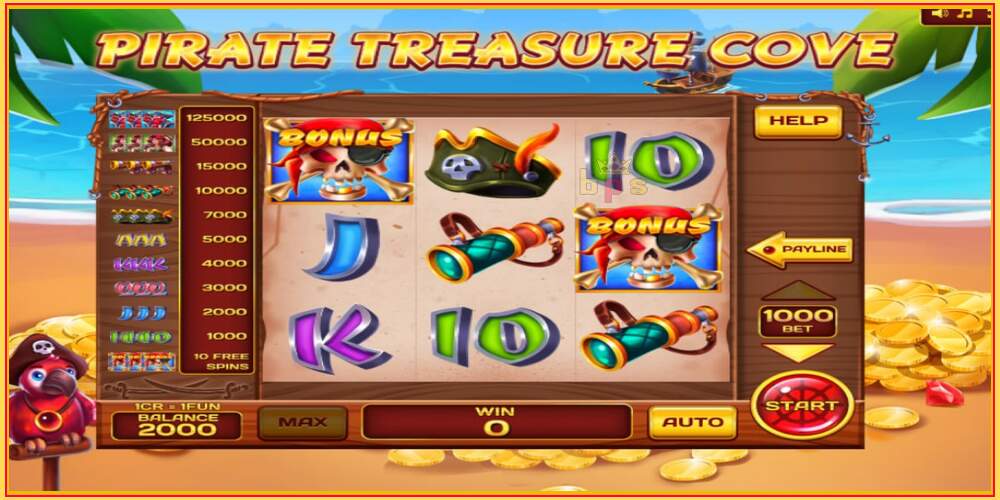 Spelslot Pirate Treasure Cove Pull Tabs