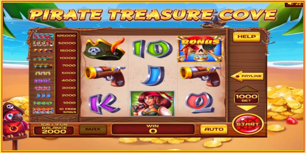 Spelslot Pirate Treasure Cove Pull Tabs