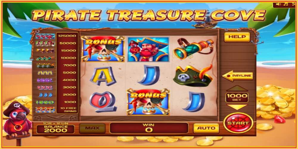 Spelslot Pirate Treasure Cove Pull Tabs