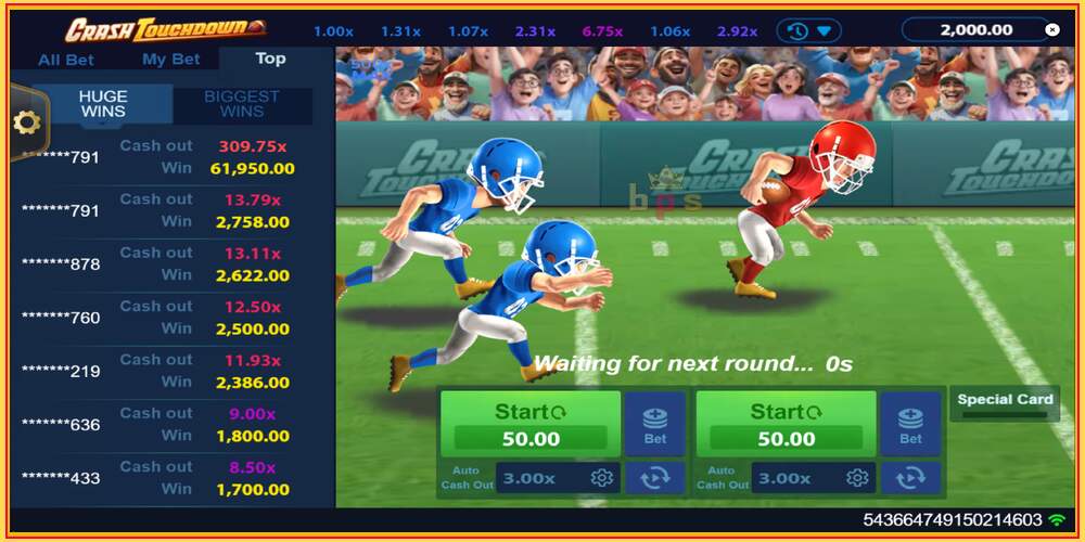 Игровой слот Crash Touchdown