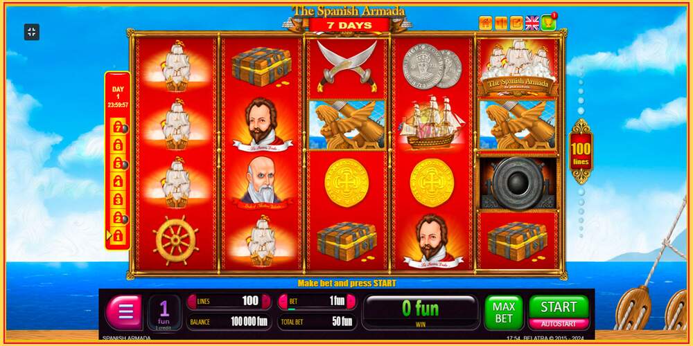 Игровой слот 7 Days Spanish Armada