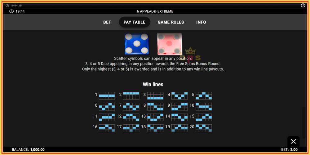 Игровой слот 6 Appeal Extreme