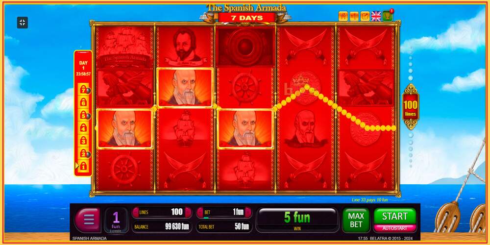 Игровой слот 7 Days Spanish Armada