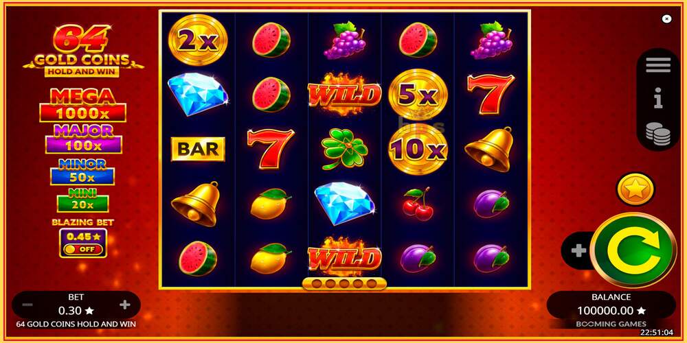 Игровой слот 64 Gold Coins Hold and Win