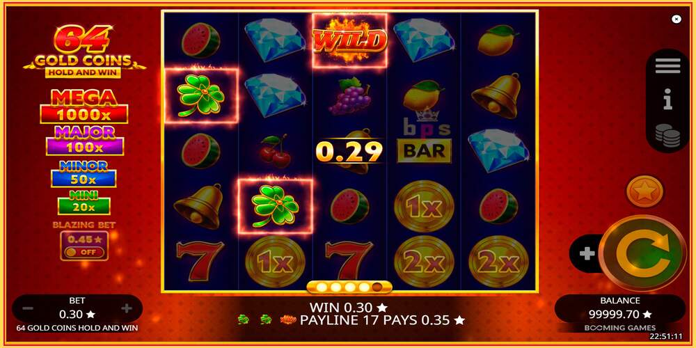 Игровой слот 64 Gold Coins Hold and Win