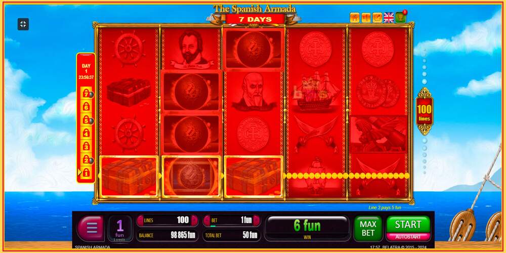 Игровой слот 7 Days Spanish Armada