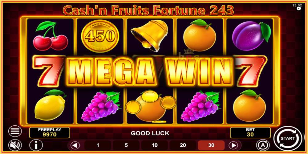 Pelipaikka Cashn Fruits Fortune 243