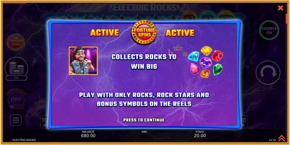 Игровой слот Electric Rocks