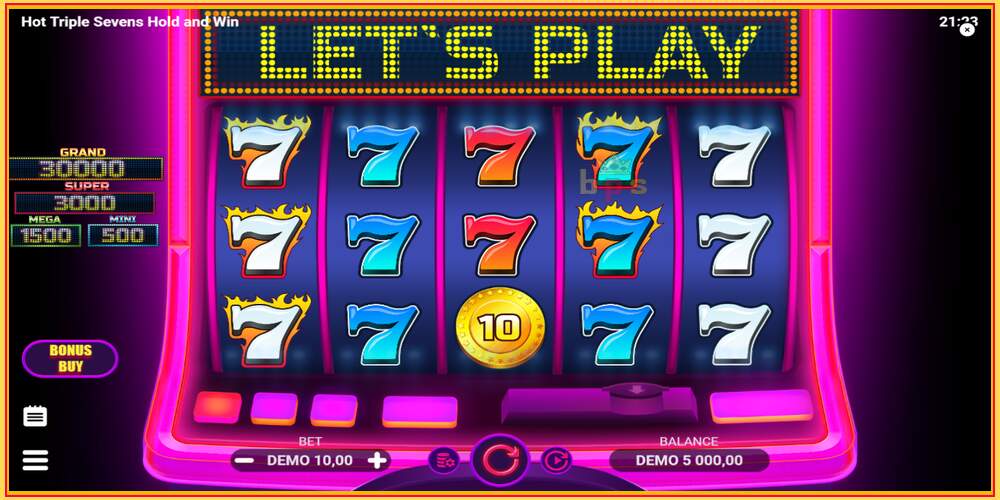 Игровой слот Hot Triple Sevens Hold & Win