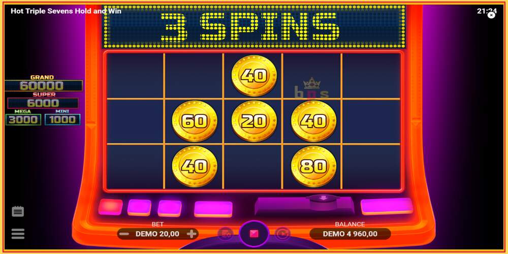 Игровой слот Hot Triple Sevens Hold & Win