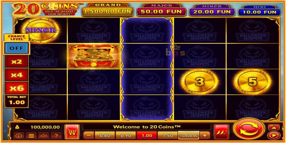 Игровой слот 20 Coins Halloween Jackpots