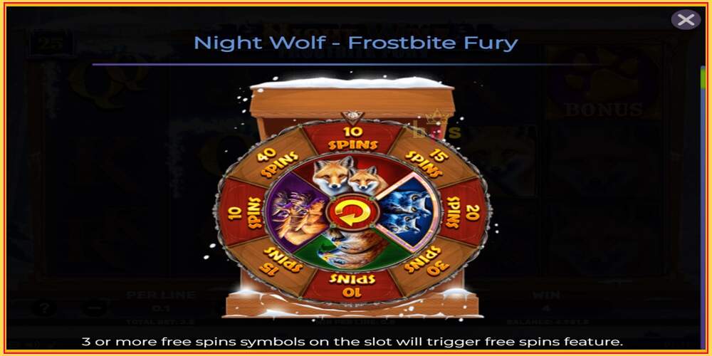 Игровой слот Night Wolf - Frostbite Fury