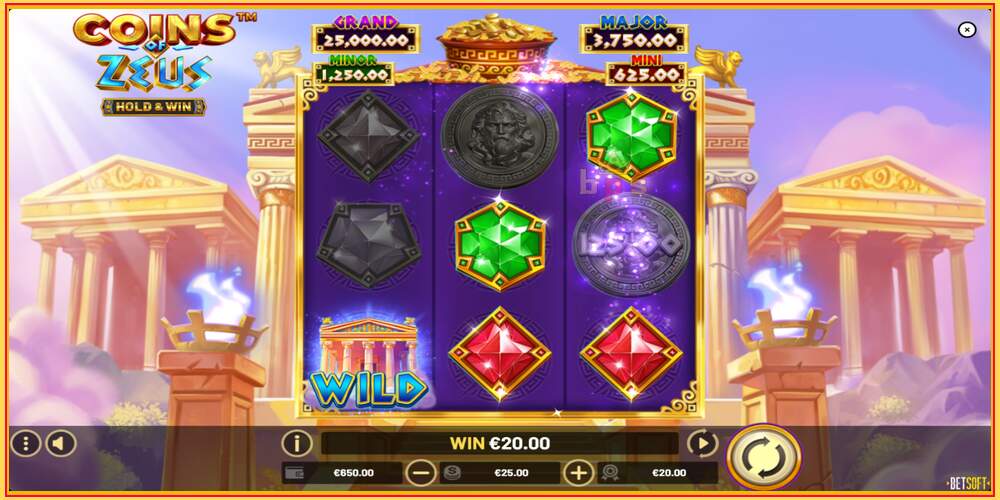 Spelslot Coins of Zeus