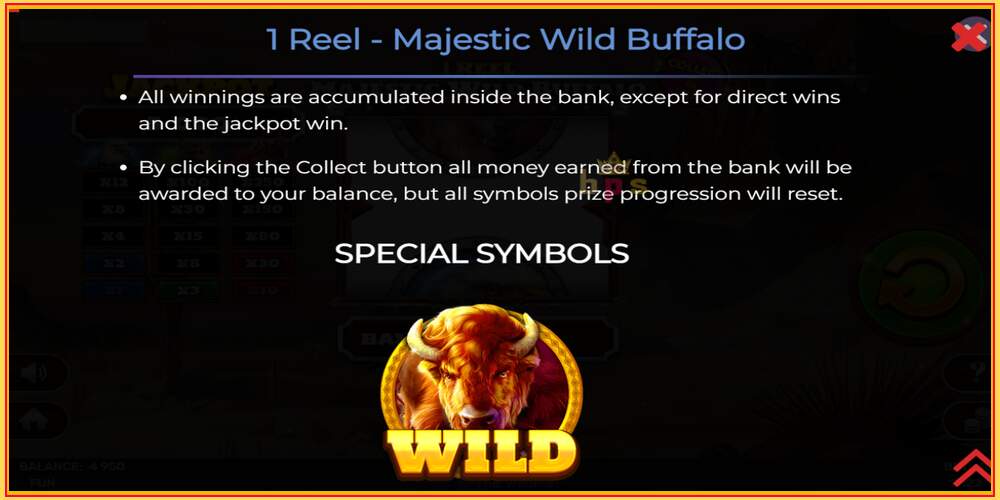 Spelslot 1 Reel Majestic Wild Buffalo