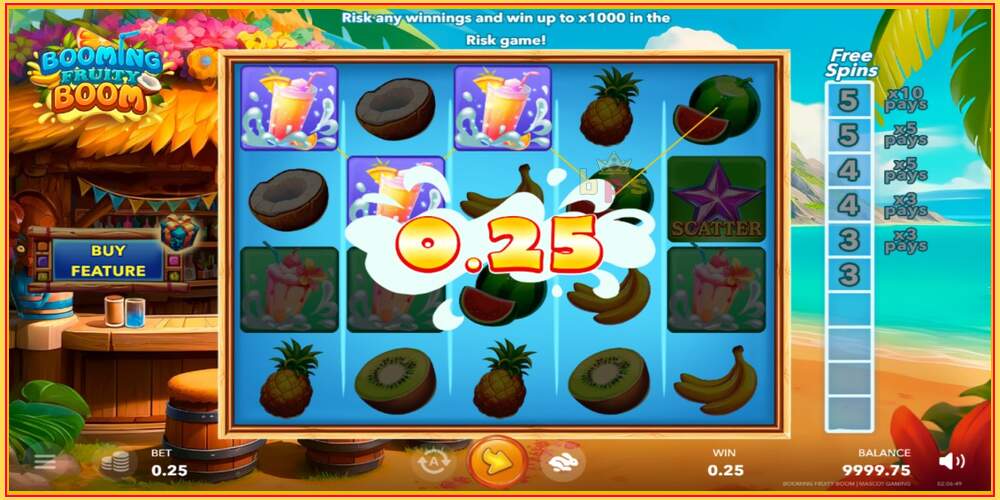 Игровой слот Booming Fruity Boom