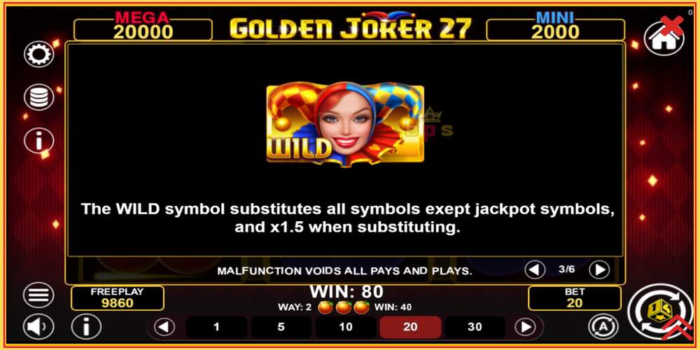 משבצת משחק Golden Joker 27 Hold & Win