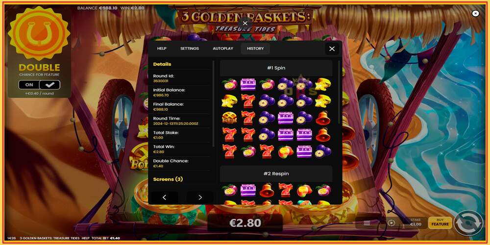 Spelslot 3 Golden Baskets: Treasure Tides