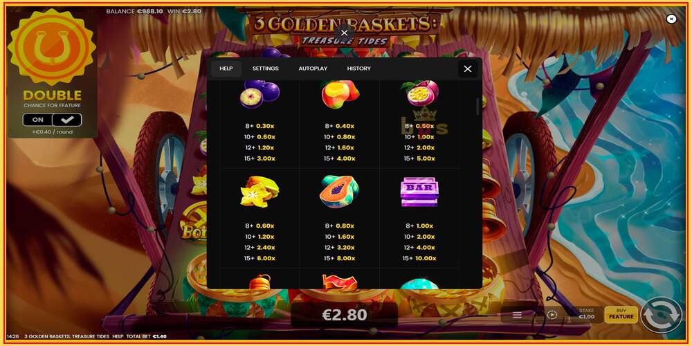 Spelslot 3 Golden Baskets: Treasure Tides