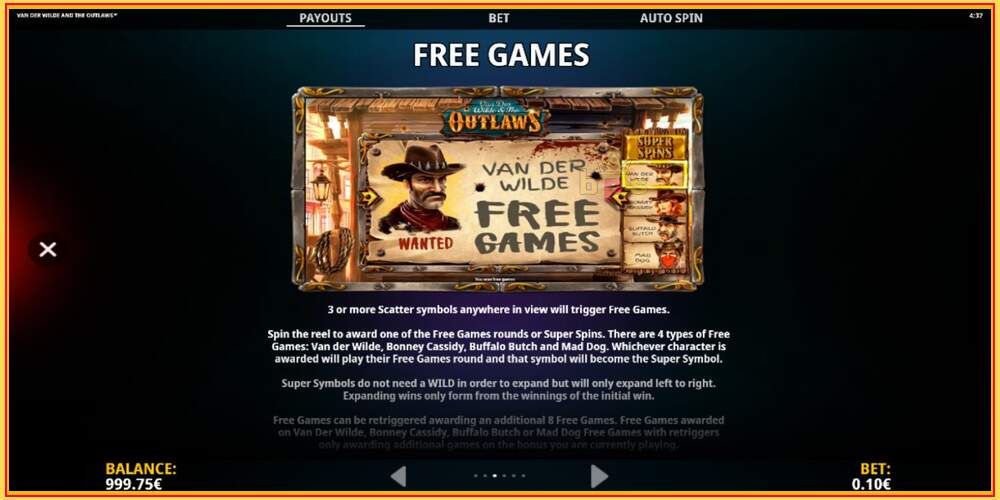 Игровой слот Van der Wilde and The Outlaws